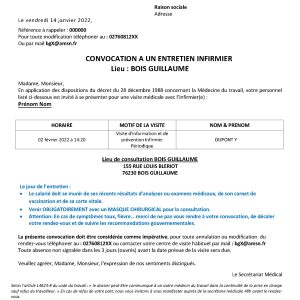 Convocation - PRESENTIEL